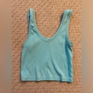 Teal blue tank top